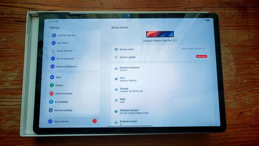 Lenovo  Ideapad pro/xiaoxin 12.7", 3k 144Hz, 8GB/256GB, Dimensity 8300