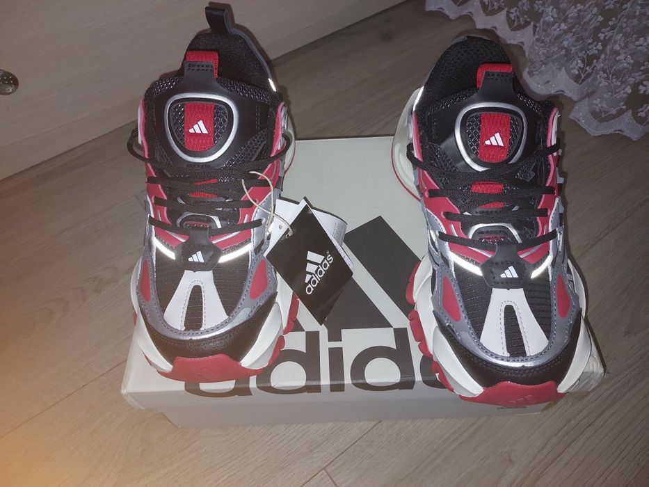 Жіночі кросівки Adidas Vento XLG Deluxe Black Grey Red чорні червоні легкі повсякденні стильні адіас