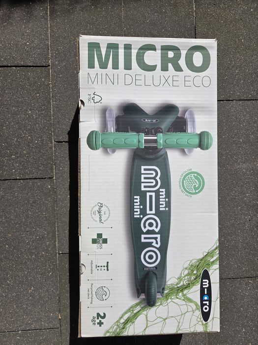 Hulajnoga Micro Mini Deluxe Eco zielona stan idealny