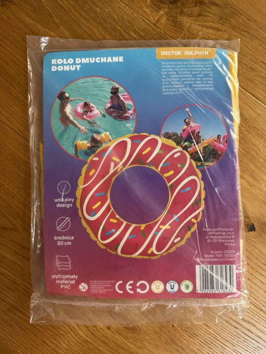 Koło dmuchane Donut średnica 80cm nowe