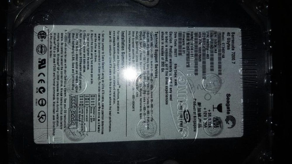 Disco rígido de 3.5 40 gb