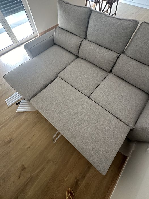 Sofá cama com chaise longue Gato Preto