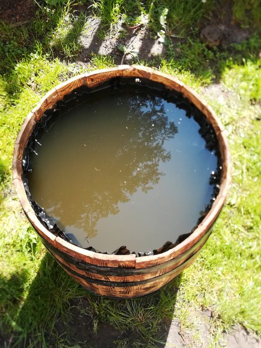 Beczka drewniana ozdoba