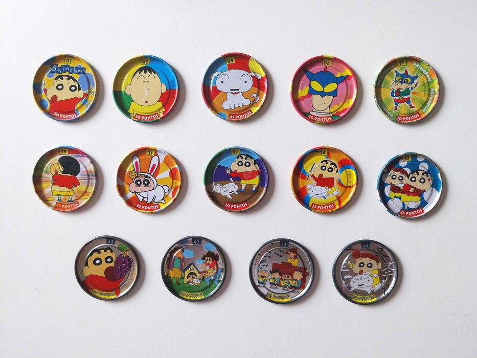 14 tazos SHINCHAN | Bollycao lote ou venda a vulso