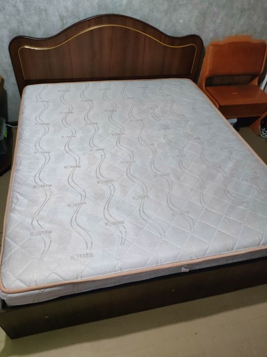 Ліжко двухспальне з ортопедичним матрасом, кровать, матрас