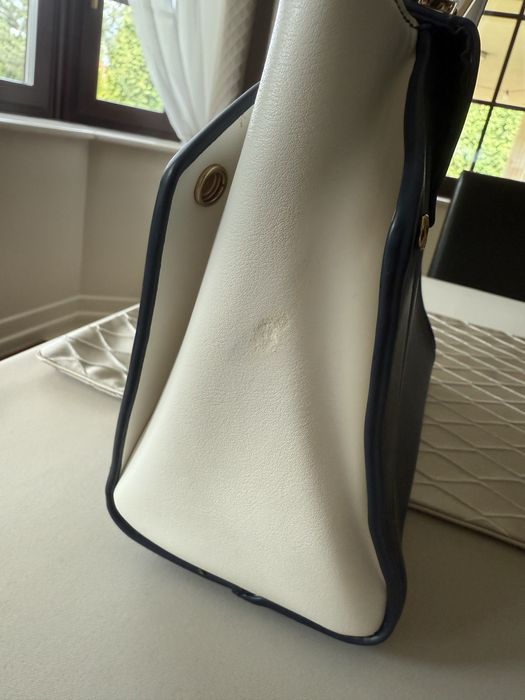 Torebka orsay biało granatowa