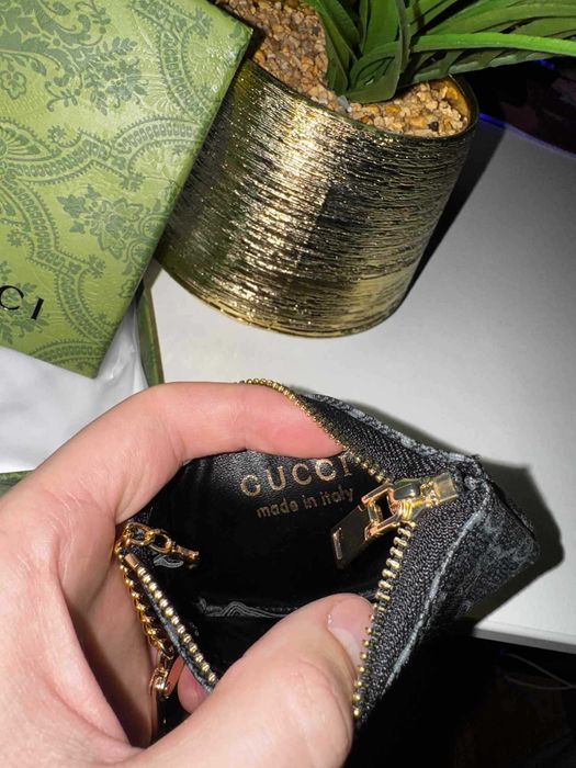 Etui na klucze / Bilonówka Gucci GG Supreme (Black/Grey)