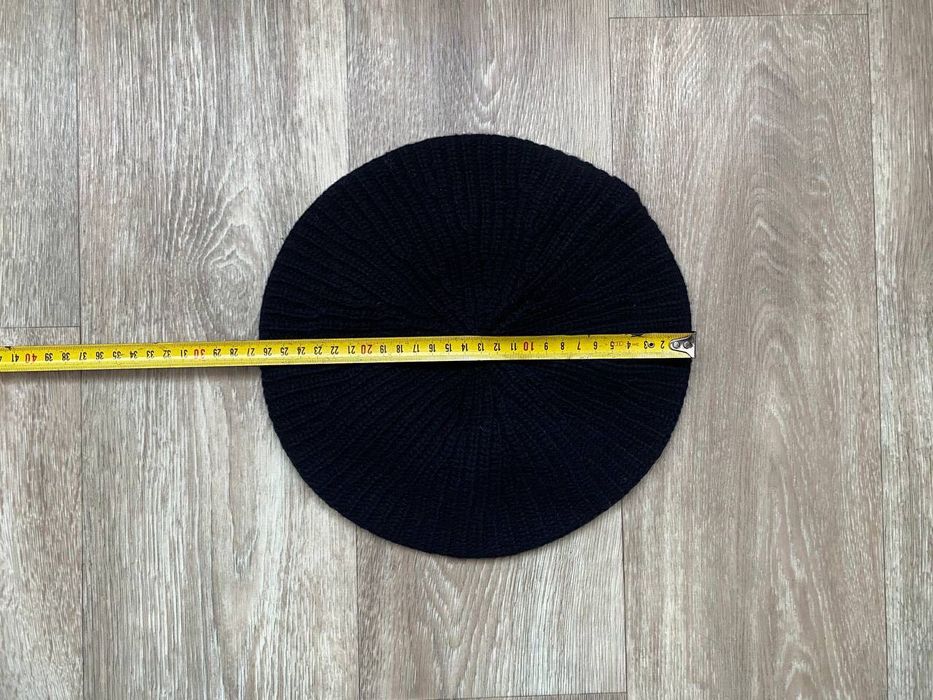 Оригінальний Берет Ganni Women’s Wool Rib Knit Beret Black Italy