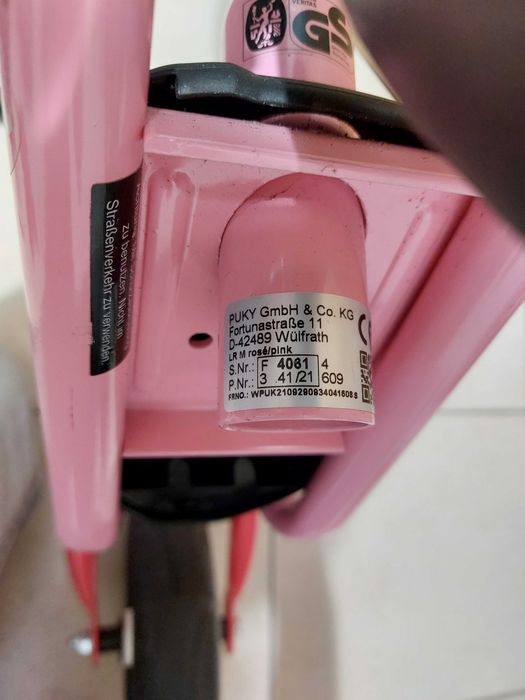 Rowerek biegowy Puky lr m różowy