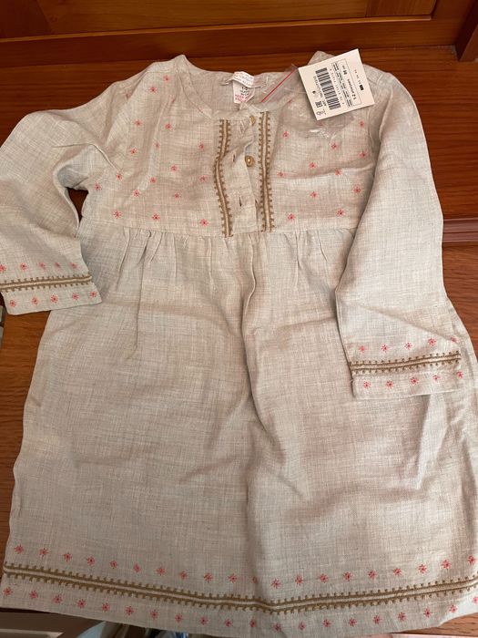 Vestido de dormir tecido fino fresquinho  para menina de 1/2 anos