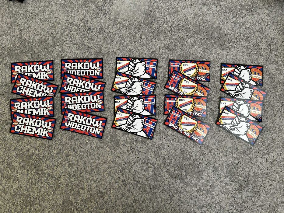 Vlepki wlepy Raków, Chemik, Videoton (rzadkie)