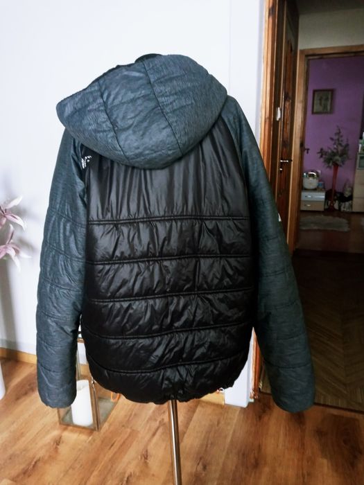 Kurtka meska 4F kaptur szara pikowana 2XL