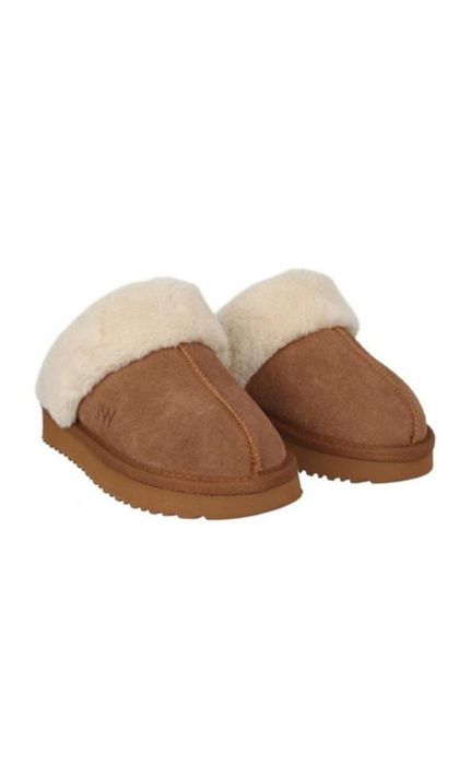 Замшевые натуральные мюли jack wills тапочки джек вилл беж