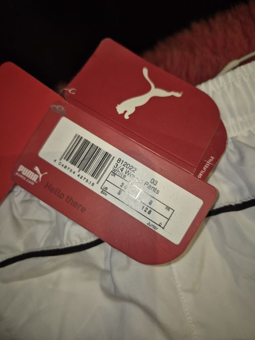 Spodenki 3/4 biale PUMA