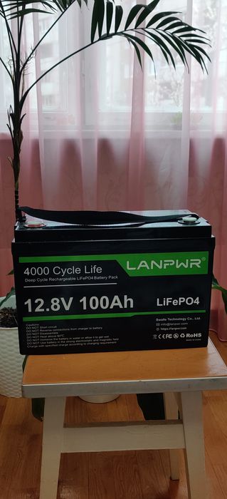 LiFePO4 аккумулятор LANPWR 12.8V 100Ah (Bluetooth, BMS)