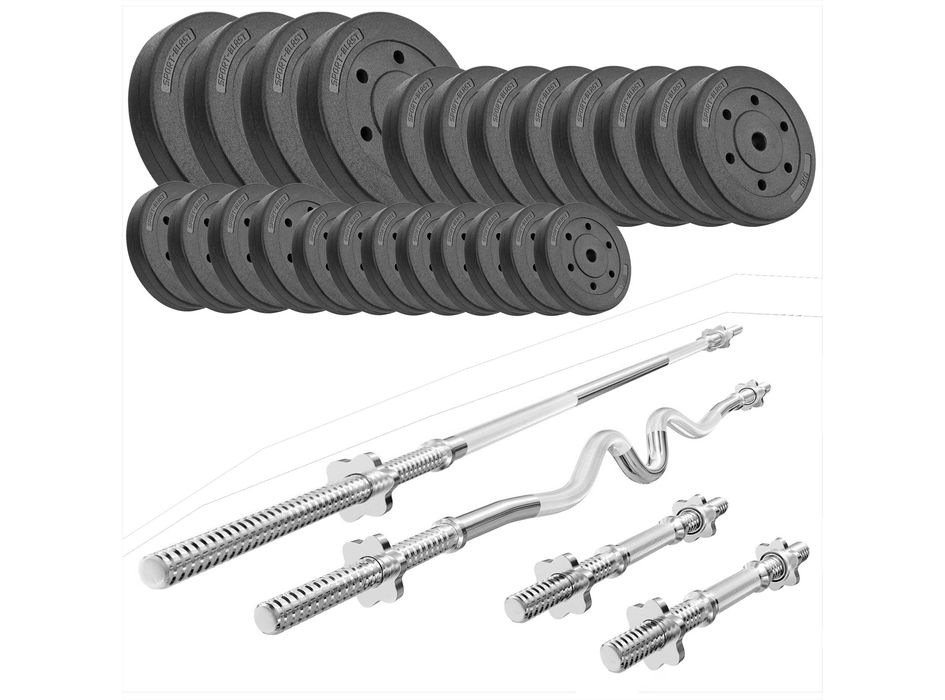 ZESTAW kulturystyczny 116kg SZTANGA obciążenia Z GRYFEM NAKŁAD DW