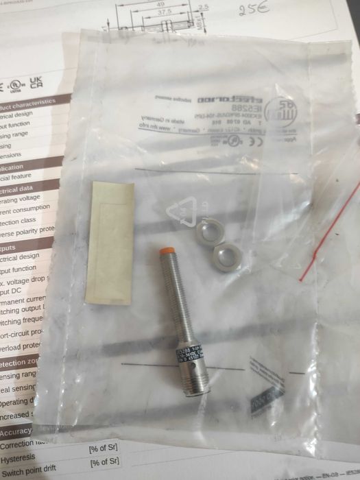 Sensor indutivo 8mm pnp 24vdc IFM