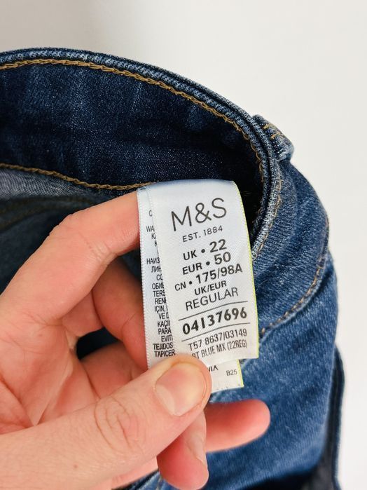 Ciemnoniebieskie jeansy skinny 5XL 50