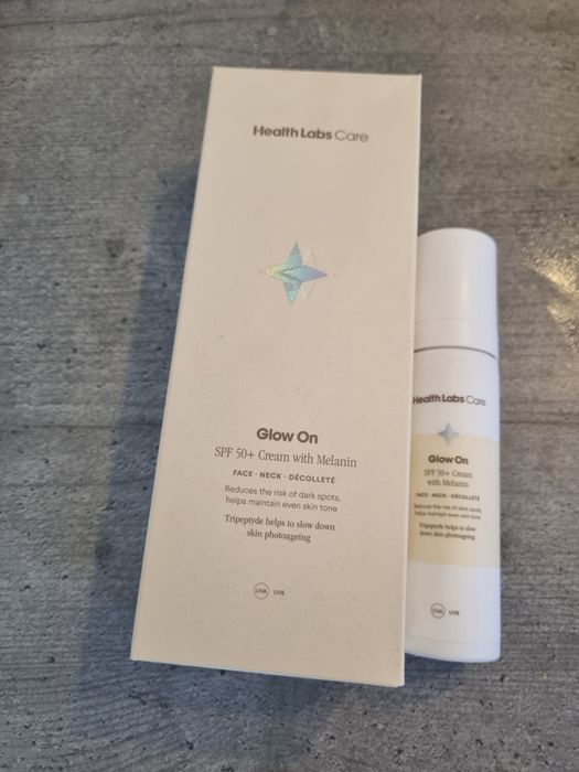 Healthlabs Glow On krem z melaniną spf 50 + krem glow on z filtrem
