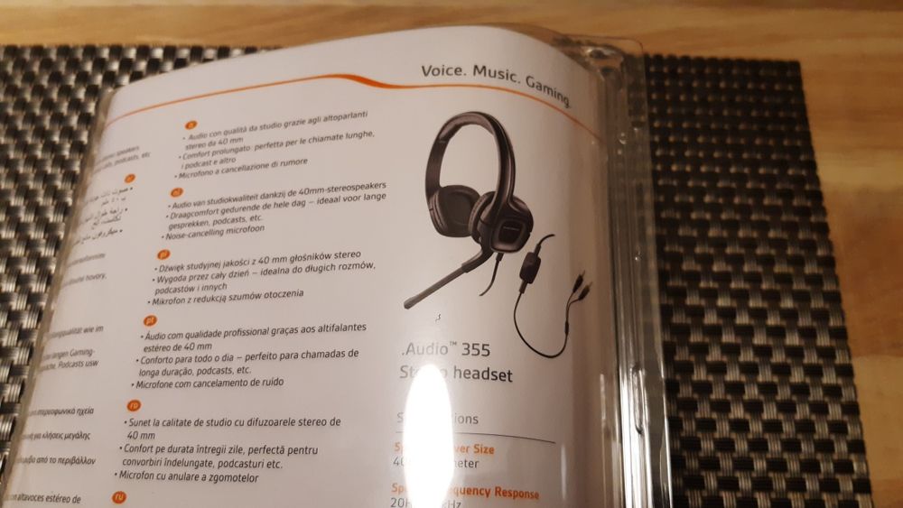 Słuchawki Plantronics nagłowne Audio 355 z mikrofonem nowe