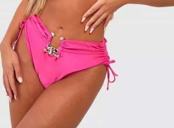 (42/XL) Bogato zdobione Majtki plażowe z Londynu, dół bikini, NOWY