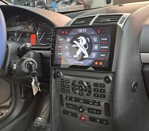 (NOVO) Rádio 2DIN 9" • Peugeot 407 • (2004 a 2011) • Android [4+64GB]