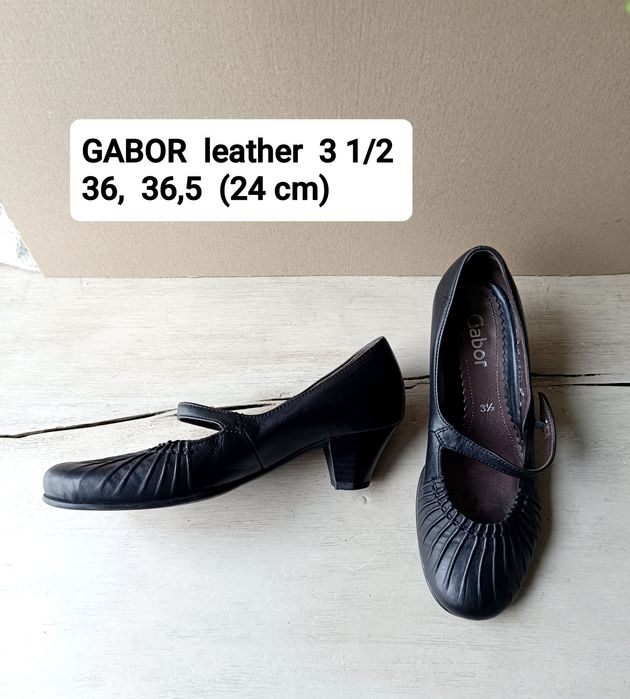 Gabor 36 36,5 y2k czółenka cone heel pleat detail leather vintage
