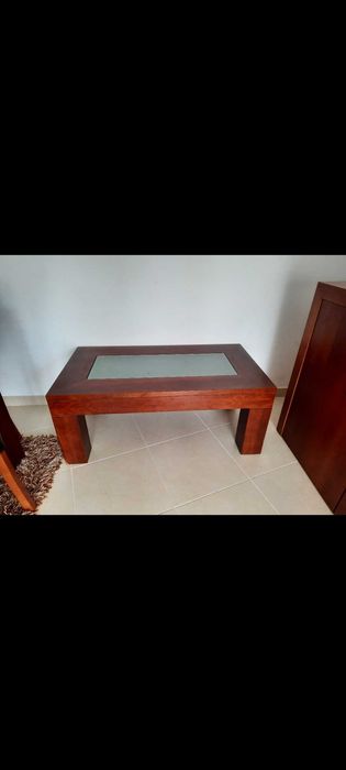 Estante + mesa centro cerejeira