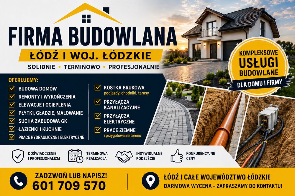 Uslugi budowlane•szybkie terminy•konkurencyjne ceny
