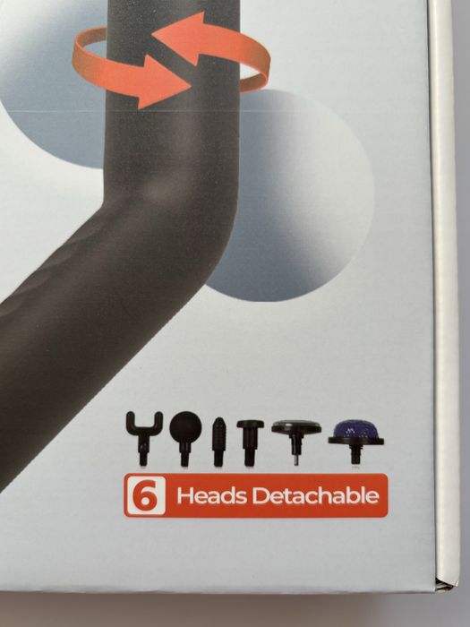 Масажний пістолет з нагрівом та холодом 6 в 1 зняття болю та відновлен