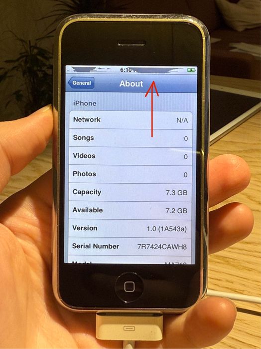 iPhone 2G iOS 1.0 Ніколи не оновлювався, Раритет