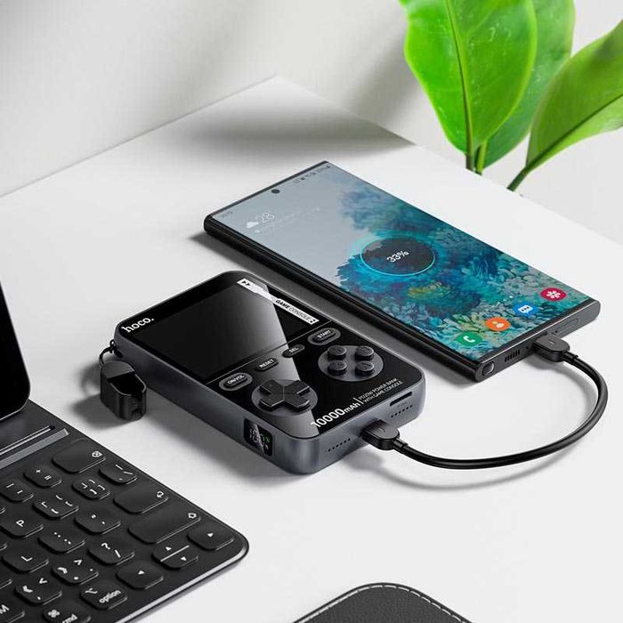 Повербанк игровая консоль 1500 классических игр HOCO Q47 10000mAh 20W