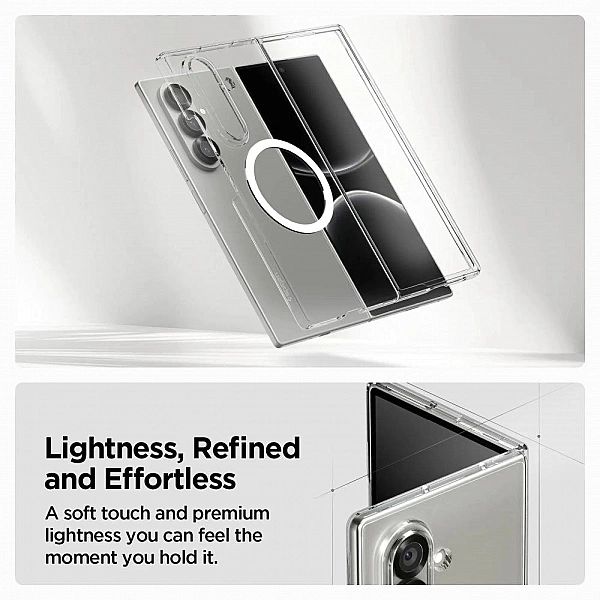 Spigen Airskin Mag Magsafe Galaxy Z Fold 7 Crystal Clear/White