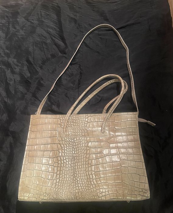 Torebka shopper ze skóry krokodyla Włoska