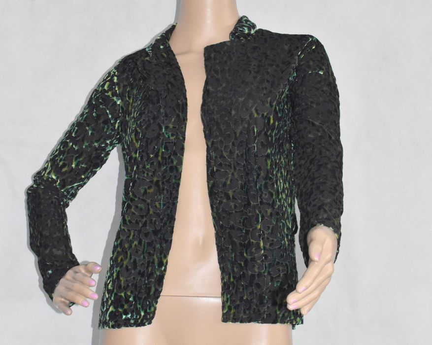 Narzutka PrettyLittleThing 34 panterka zielono czarna elegancka