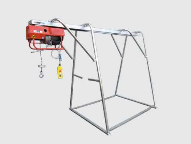 Cavalete Pórtico ZINCADO p/ Guincho IRB Capac. 1000 kg JL20 - PROMOÇÃO