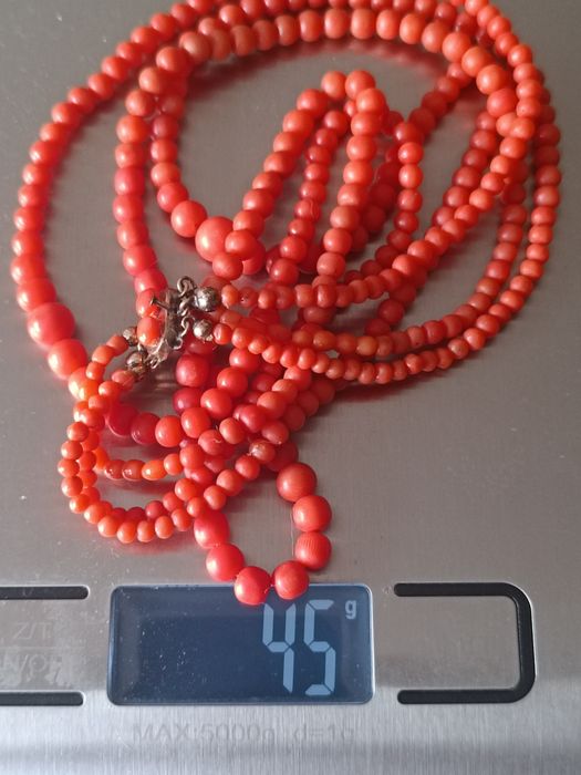 Коралл.Бусы .Антиквариат.Италия.ВЕС 45 ГРАММ
