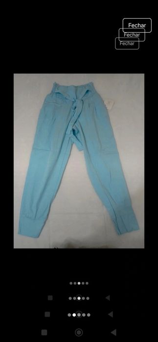 Calca azul muito pratica e fresca tamanho s novas