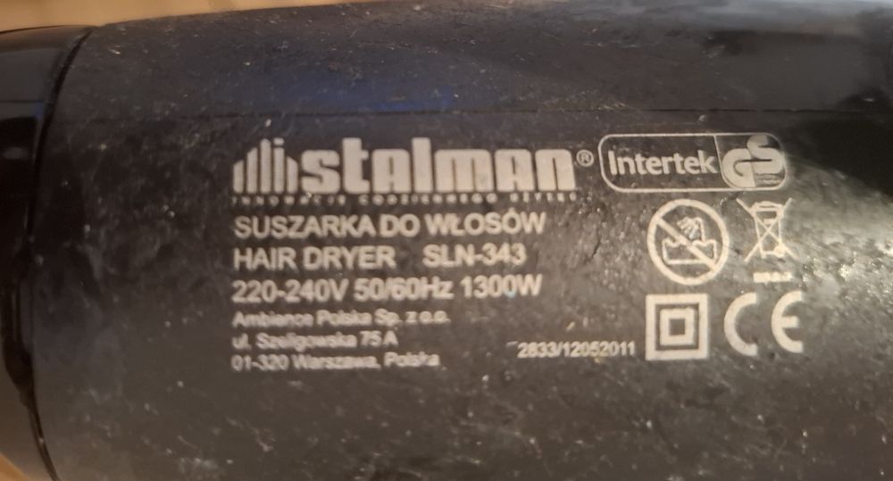 Suszarka do włosów  Stalman 1300W
