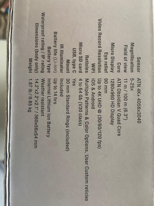 Mira visão noturna ATN