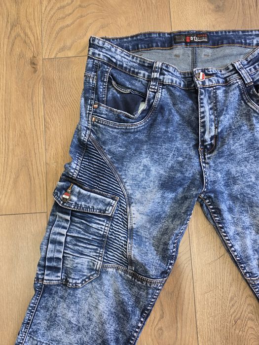 DTGreen Jeans – spodenki jeansowe bojówki męskie W34.