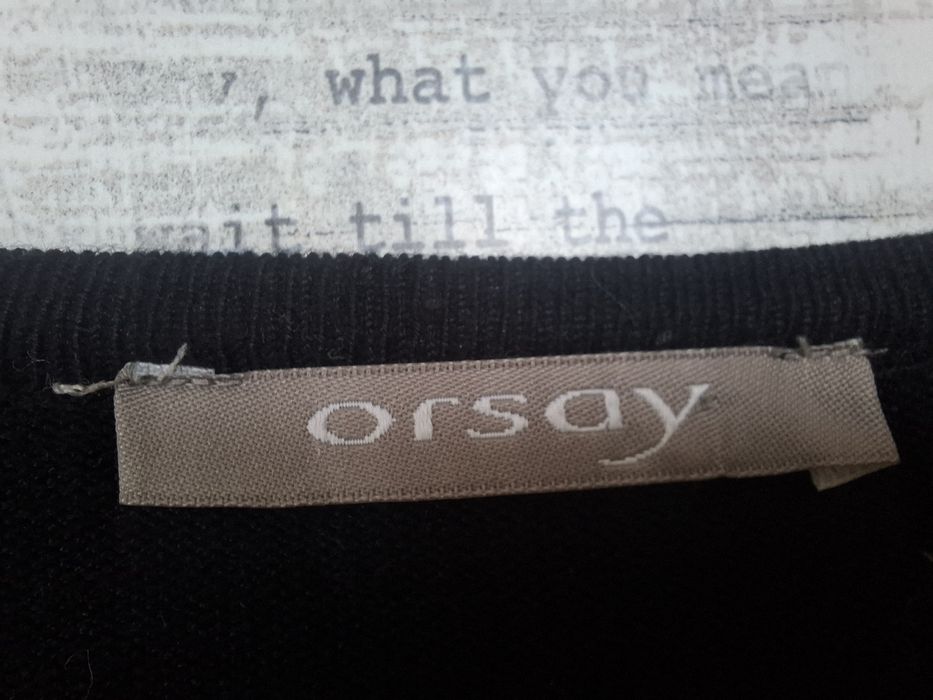 Czarny kardigan Orsay