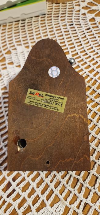 Dzwonek drzwiowy, dzwonek przewodowy do drzwi - retro - Zamel