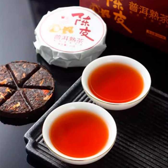 Шу пуер 》з цедрою апельсина《 чорний чай від Сонде 》Чайна церемонія