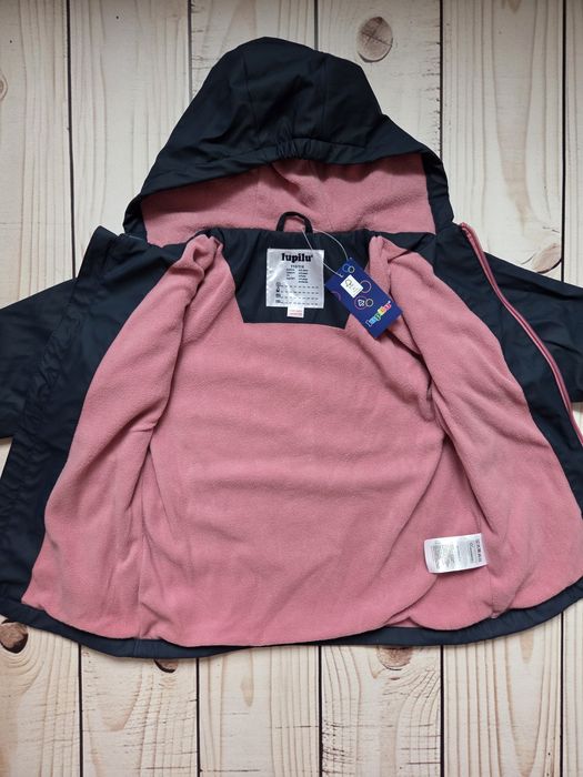 Lupilu 110/116 куртка грязепруф на флісі на дівчинку дощовик брудопруф