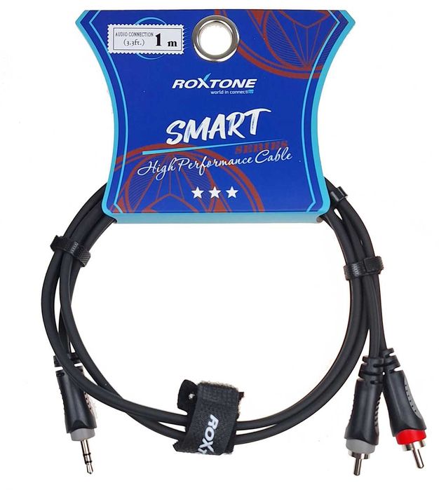 Kabel audio Jack 3.5mm stereo / 2 x RCA 1m Roxtone SAYC150L1
