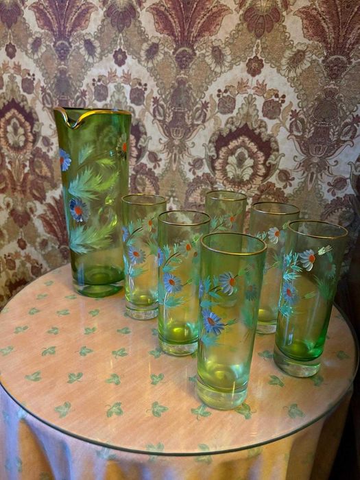 Conjunto Caneca + 6 copos Vidro