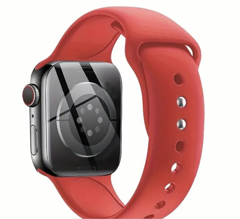 Bracelete Apple Watch 38/40/41 mm de silicone vermelho
