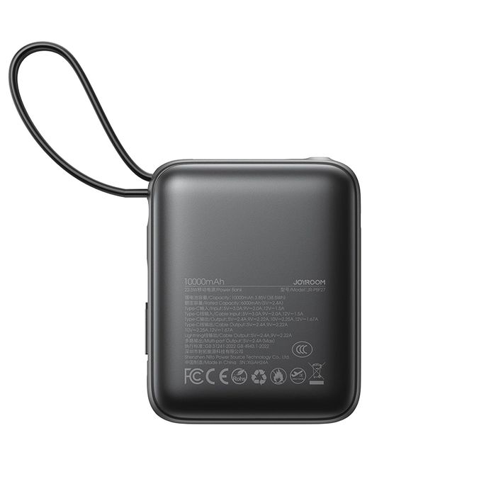 Powerbank Joyroom JR-PBF27 10000mAh 22.5W … USB-C i Lightning - czarny