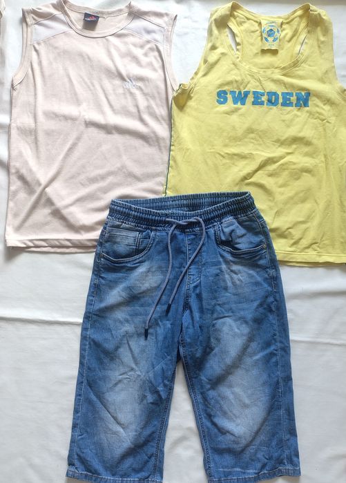 Цена за все Фирменный летний комплект на мальчика Шорты майки